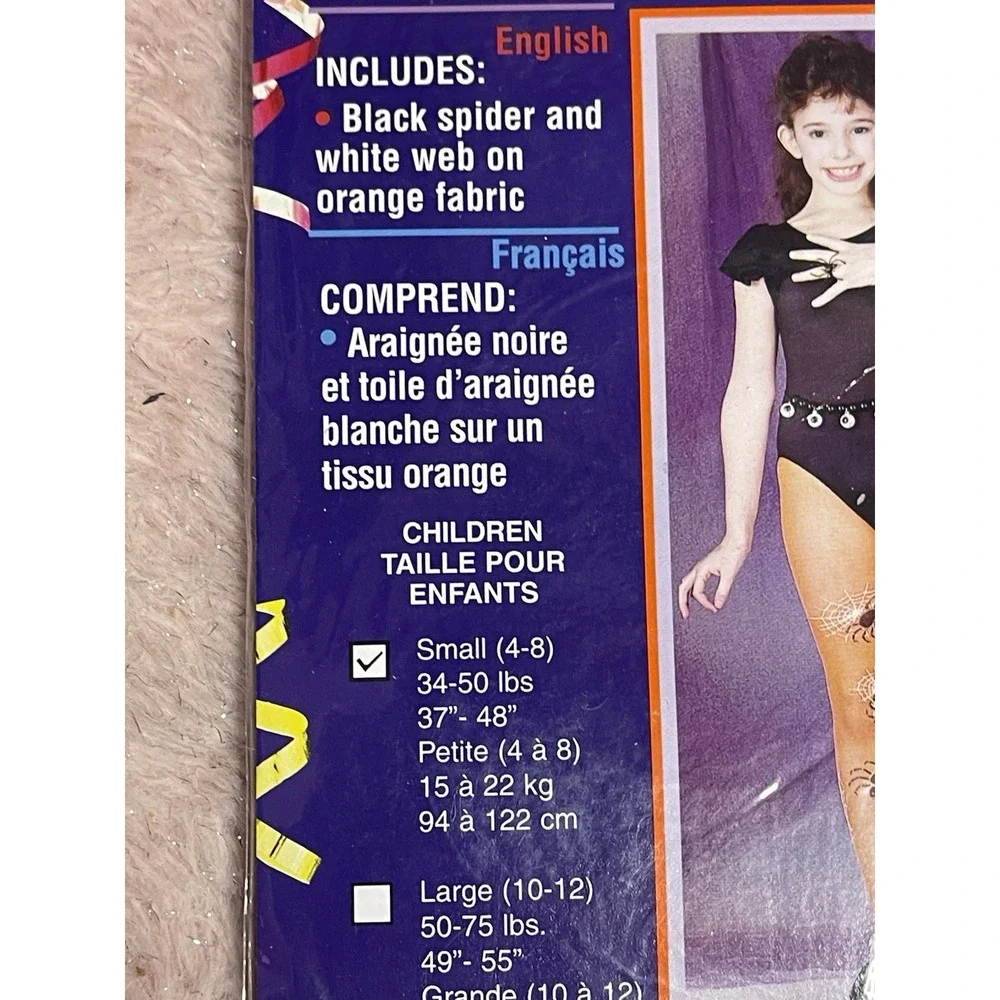 Rubies Lil Tights Orange‎ Spider Child Size Small 35-50lbs